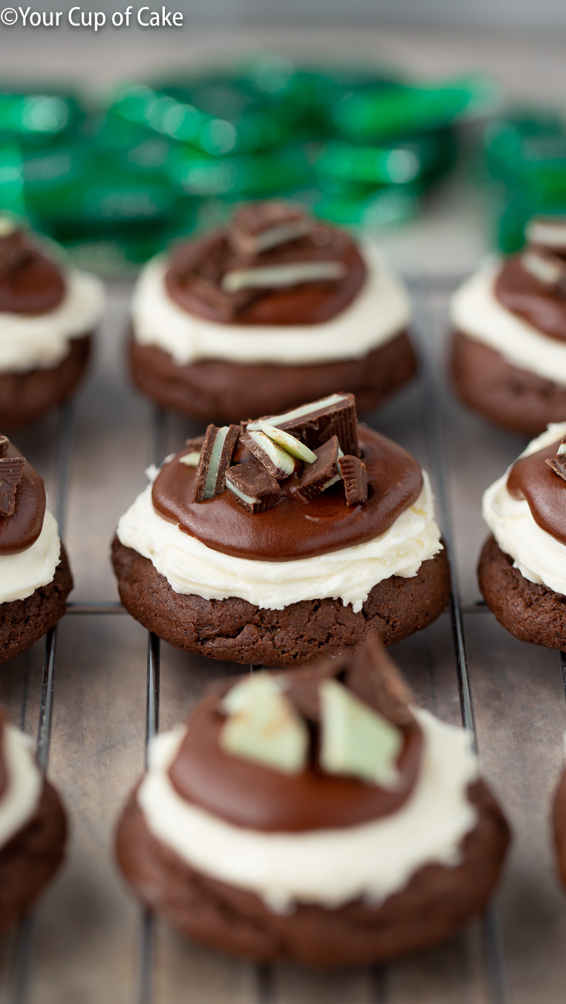 I'm IN LOVE with these Chocolate Marshmallow Mint Cookies