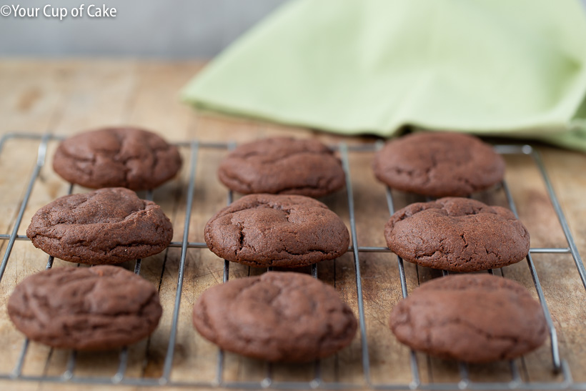 Cake Mix Cookies for St. Patricks Day Chocolate Marshmallow Mint Cookies