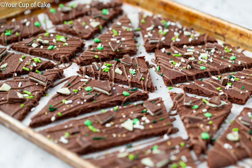 The perfect Chocolate Mint Brownie Bark