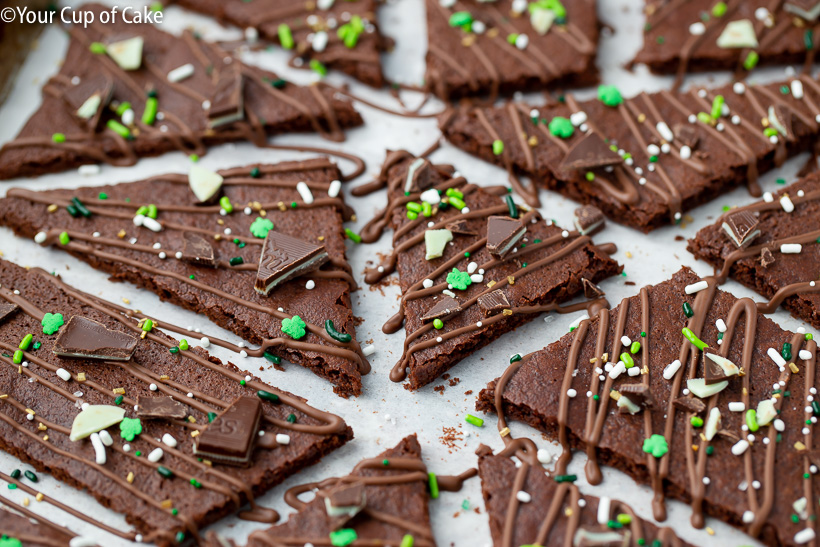 Love this stuff! Chocolate Mint Brownie Bark