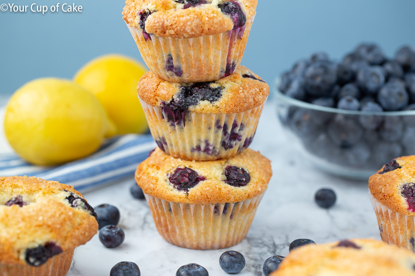 Super Easy Lemon Blueberry Muffins Recipe