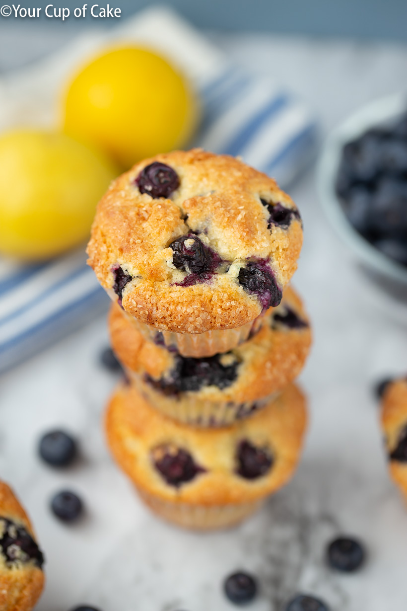 LOVE these Easy Lemon Blueberry Muffins