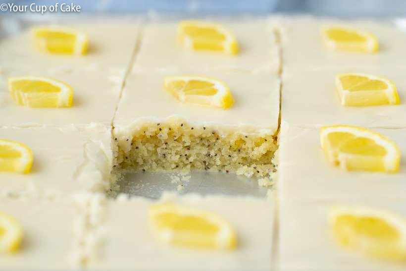 The most delicious Lemon Poppy Seed Sheet Cake recipe