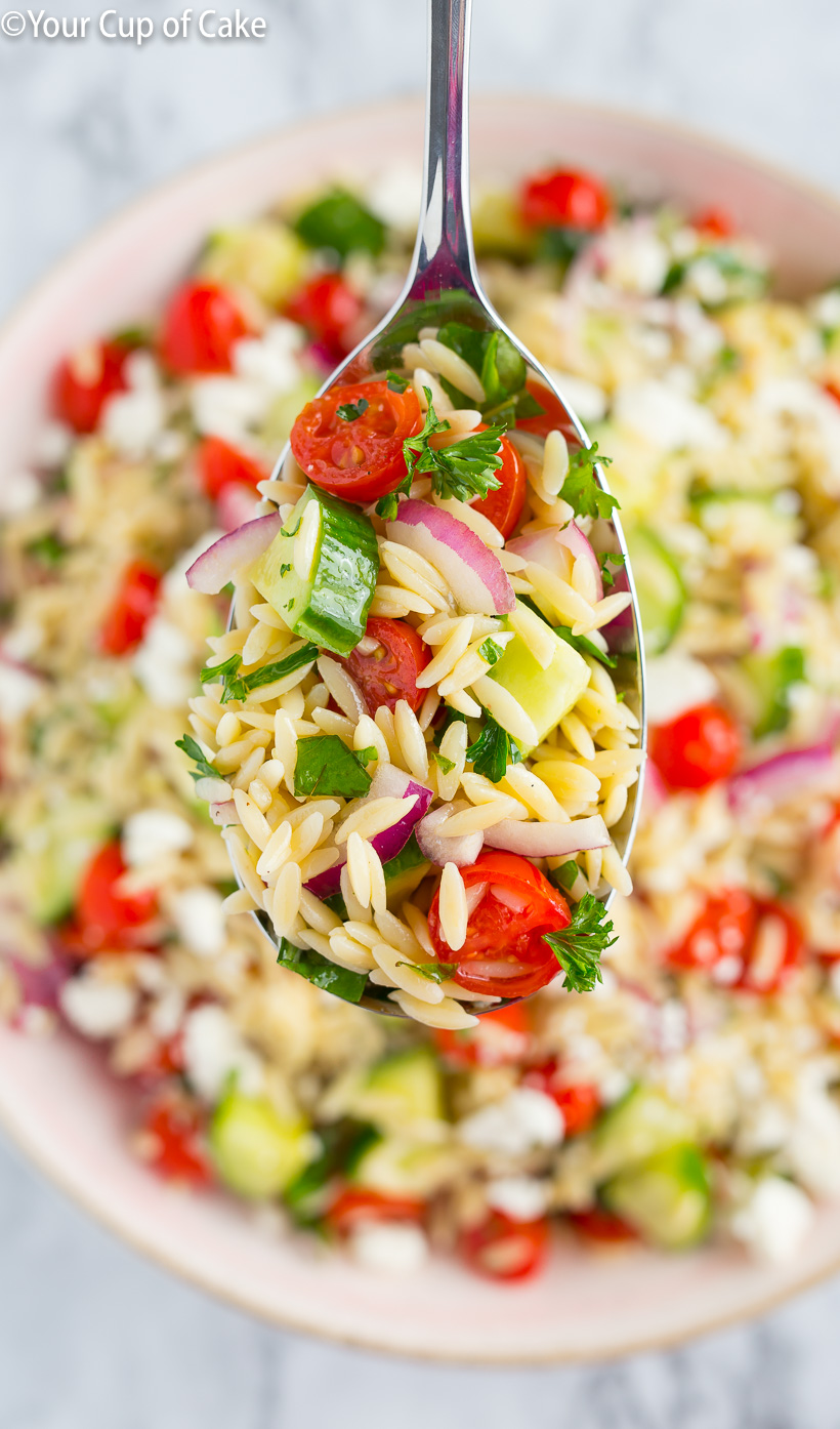 OBSESSED with this recipe. The BEST Orzo Pasta Salad!