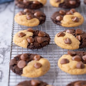 Ultimate Chocolate Peanut Butter Cookies everyone is obsessed with!