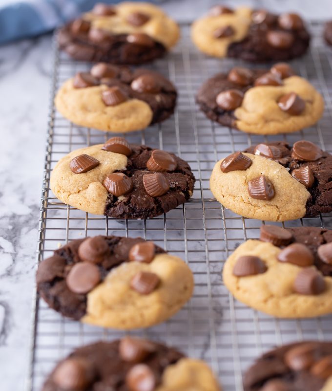 Ultimate Chocolate Peanut Butter Cookies everyone is obsessed with!