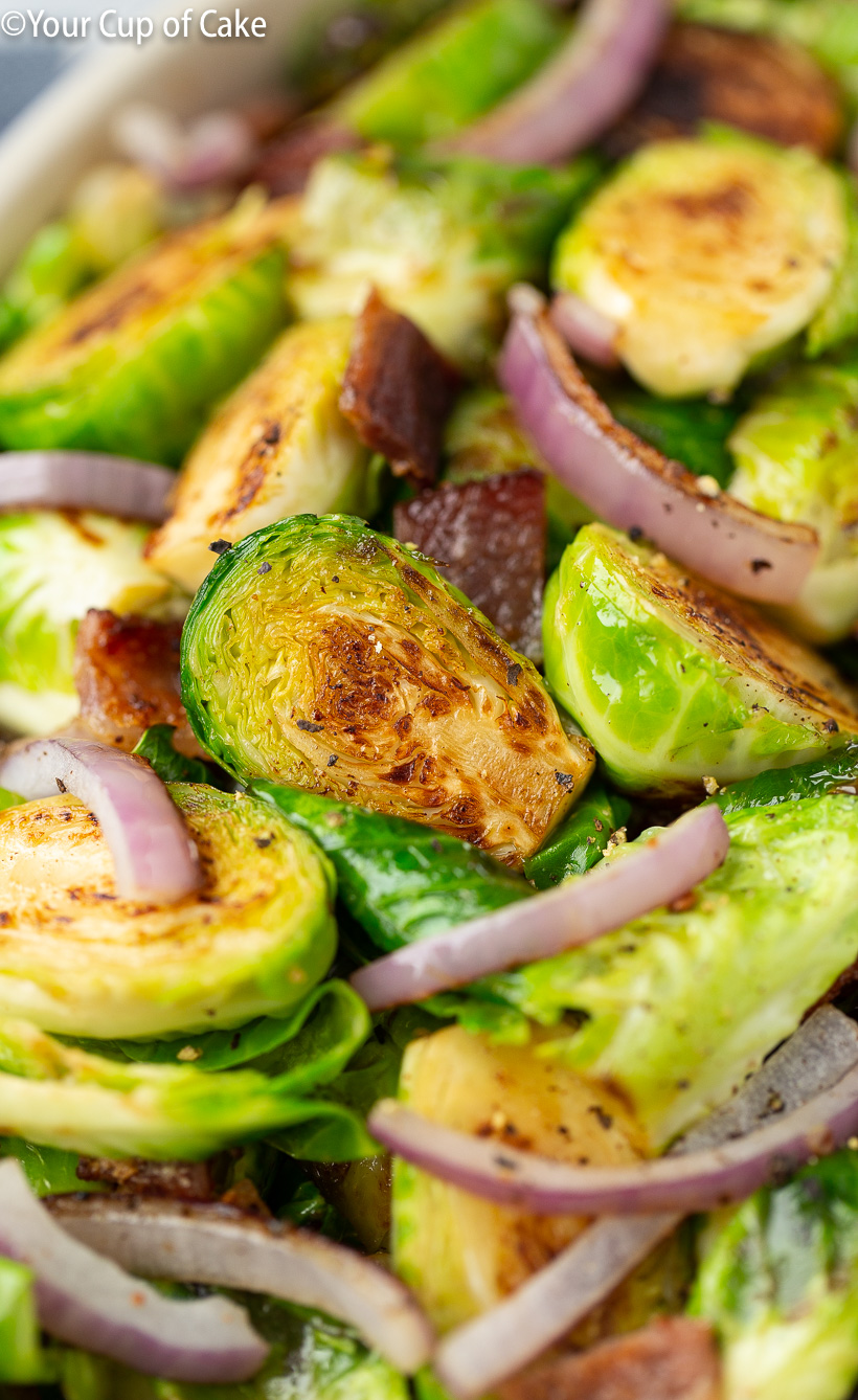 DELICIOUS Bacon Garlic Brussels Sprouts recipe