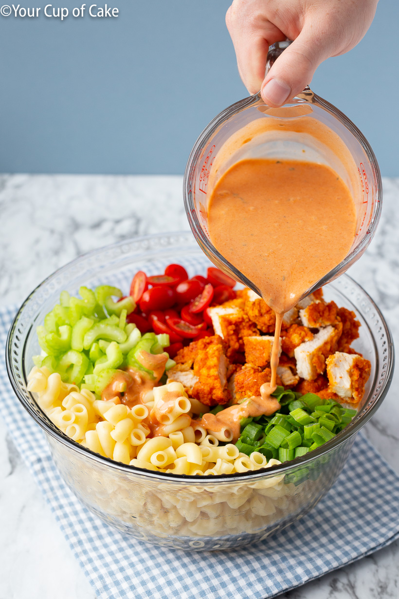 The best pasta salad recipe, Easy Buffalo Chicken Pasta Salad