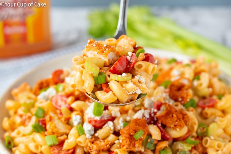 Easy Buffalo Chicken Pasta Salad Your Cup of Cake