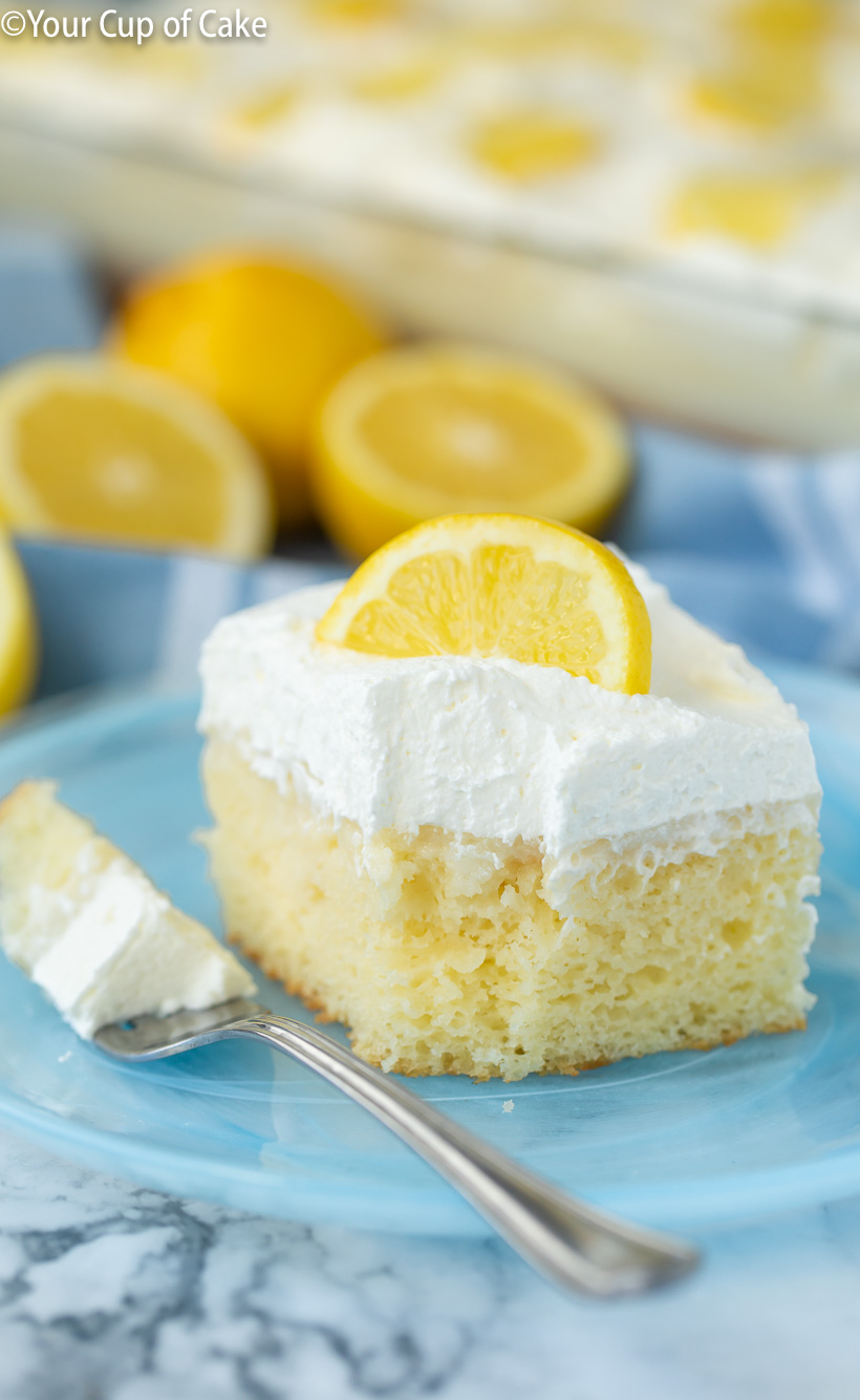 Easy Lemon Cream Poke Cake