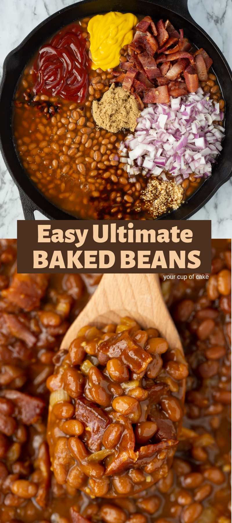 Make canned beans even better with this AWESOME recipe! Easy Ultimate Baked Beans