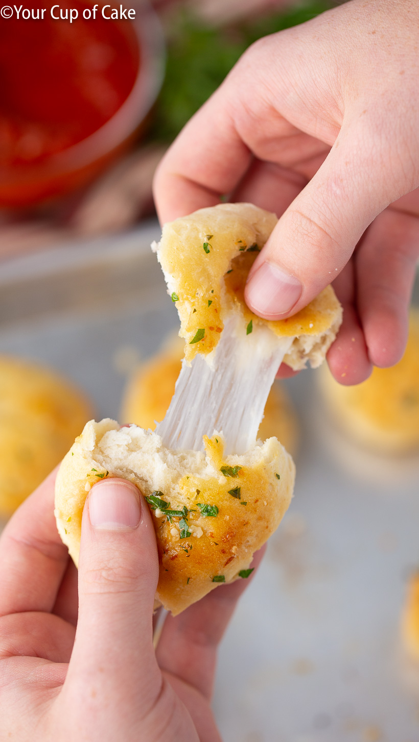OBSESSED with these Quick and Easy Cheese Bombs made with string cheese!