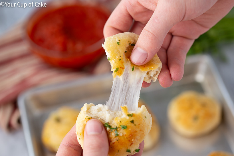 Quick and Easy Cheese Bombs made with biscuit dough and string cheese