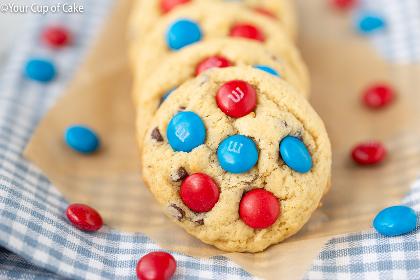 4th of July M&M Cookies