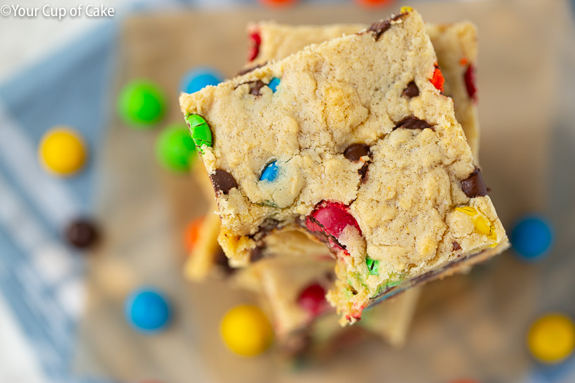 The Best M&M Cookie Bars