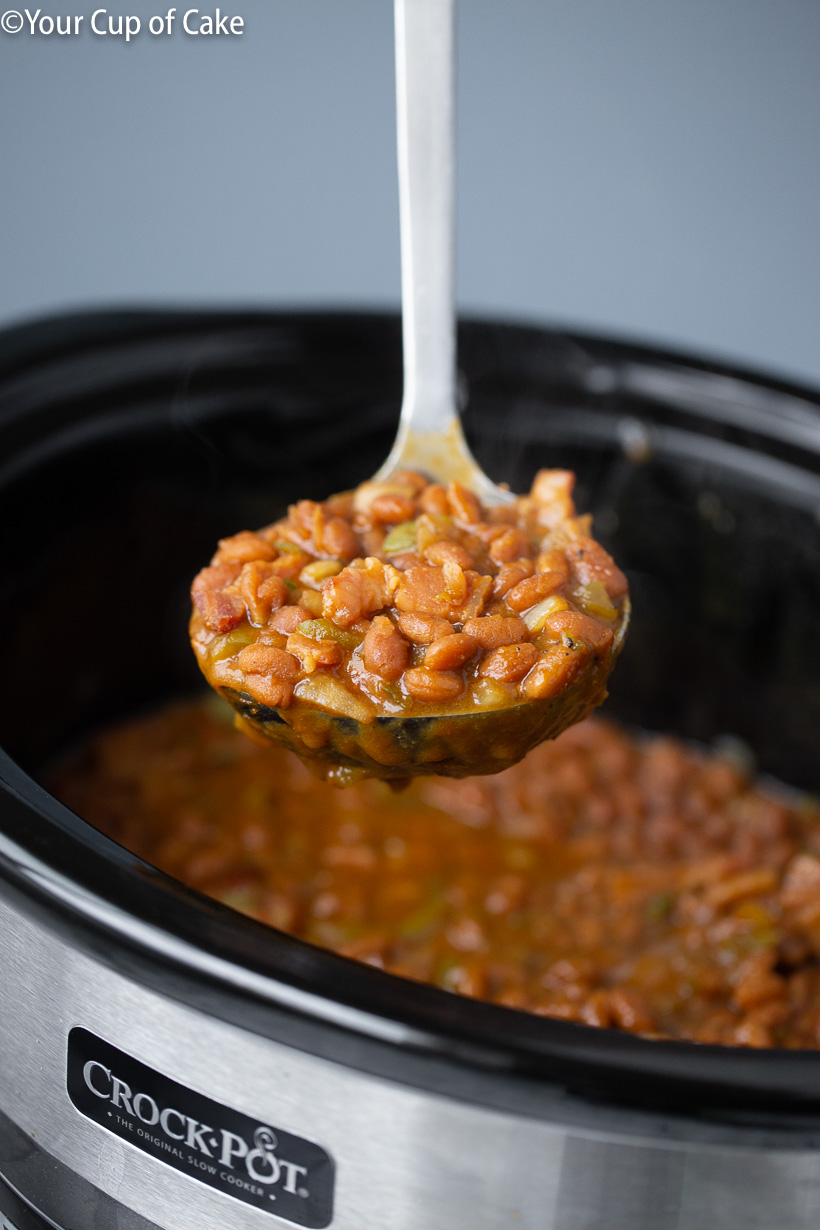 AMAZING Slow Cooker BBQ Baked Beans