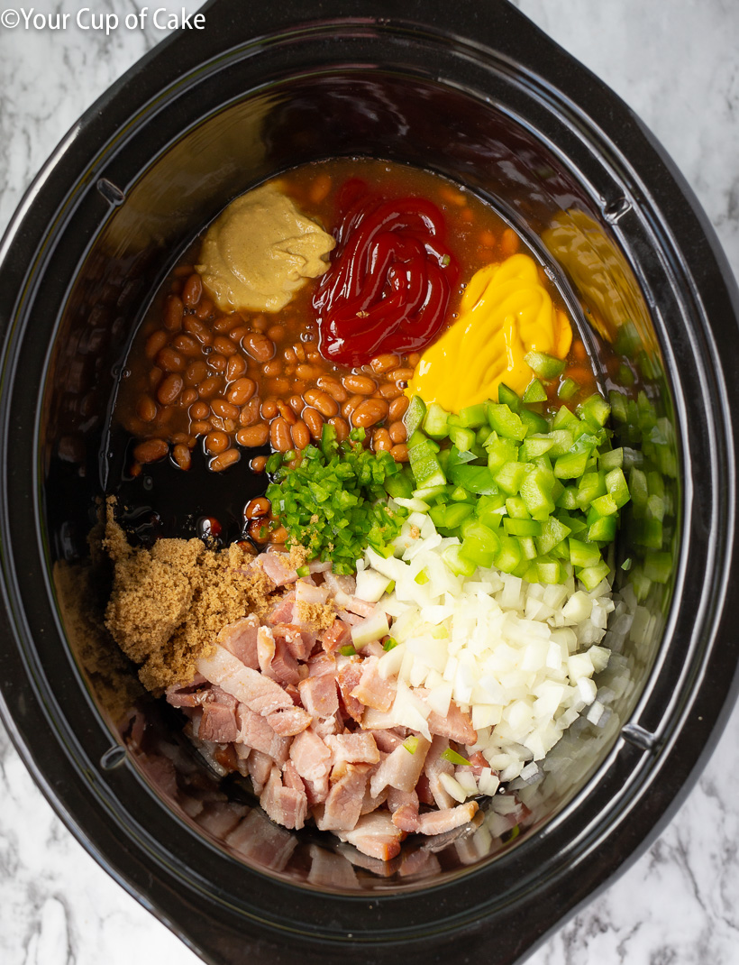 How to make baked bean in a slow cooker crock pot
