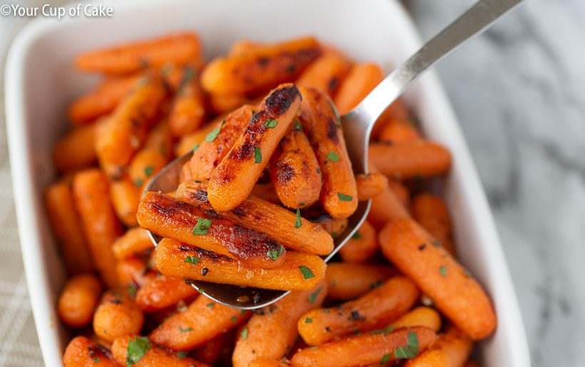 Super simple recipe for The Best Honey Glazed Roasted Carrots