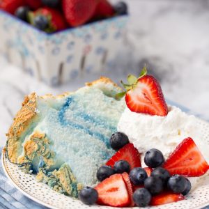 Crazy EASY 4th of July Angel Food Cake