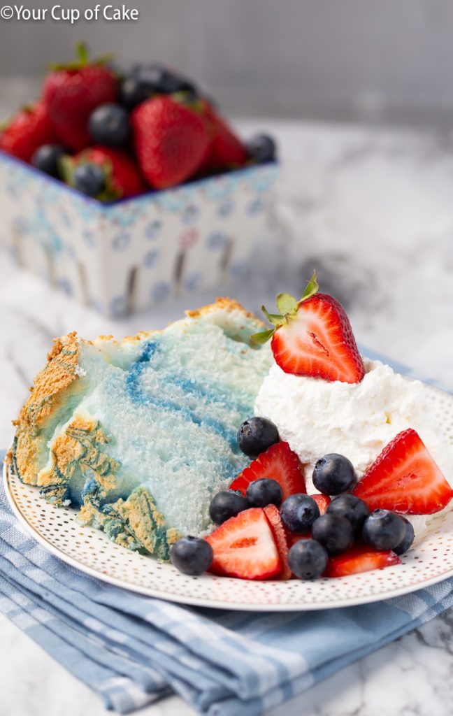 Crazy EASY 4th of July Angel Food Cake