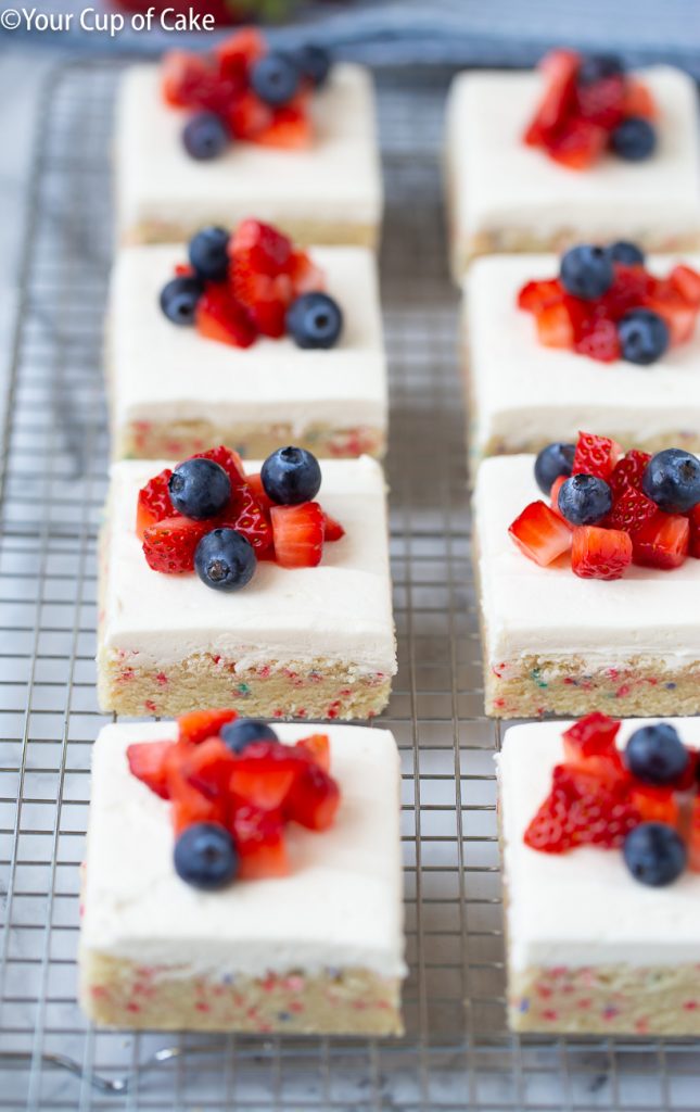 Red, White and Blue 4th of July Sugar Cookie Bars