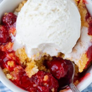 4 ingredient recipe for Easy Cherry Dump Cake