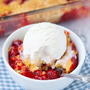 My family loves this 4 ingredient Easy Cherry Dump Cake