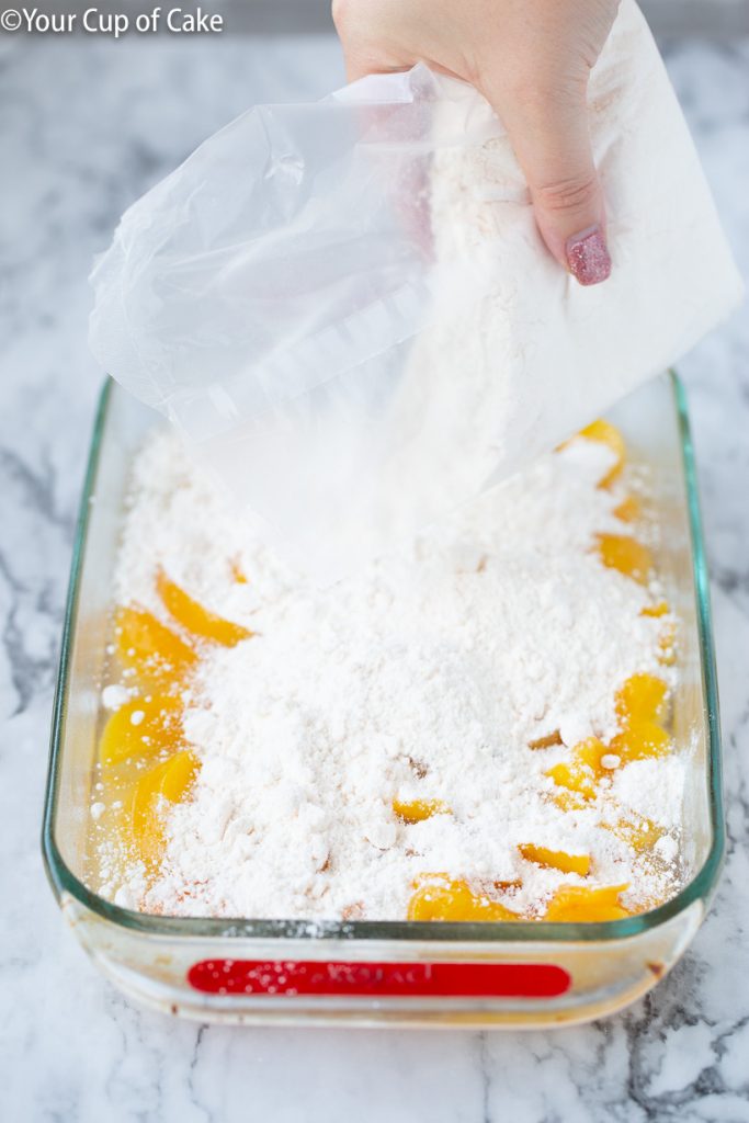 How to make Cake Mix Peach Cobbler