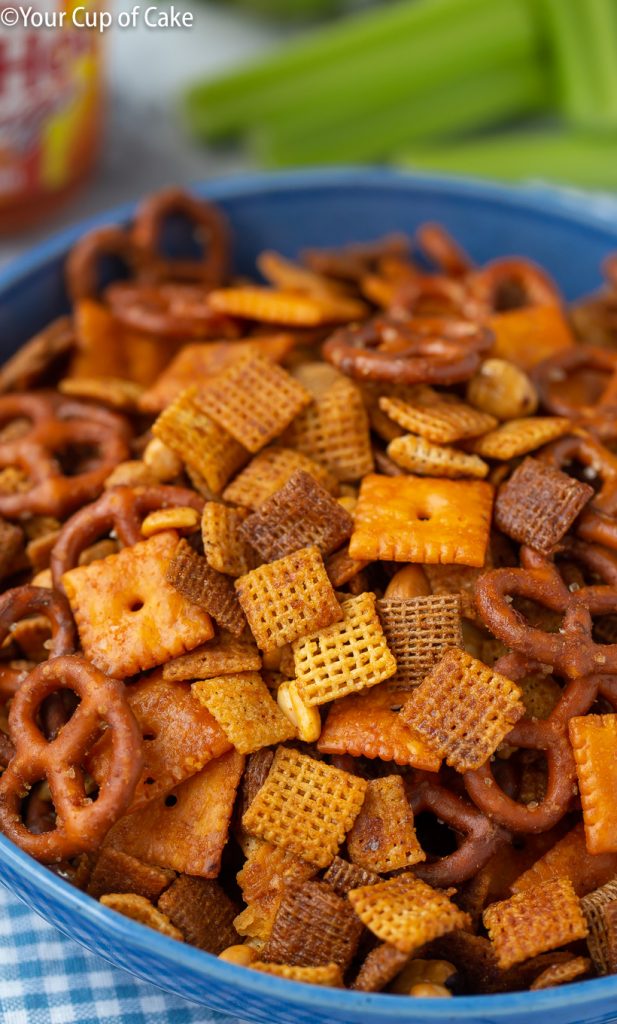 I'm ADDICTED to this.  Tangy Buffalo Chex Mix!! WOW