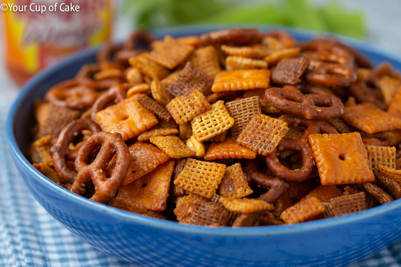 This snack is AMAZING! Buffalo Chex Mix