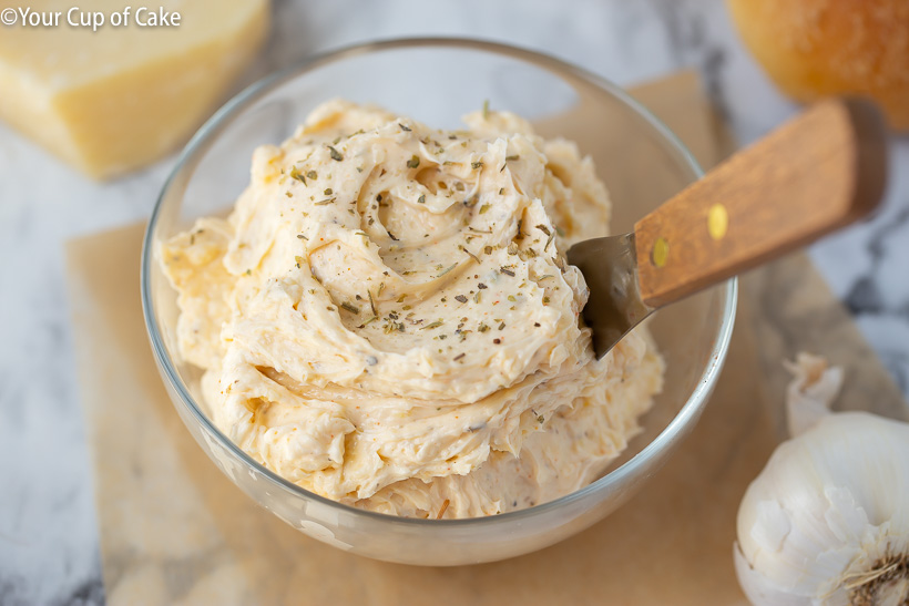 Super easy to make garlic parmesan butter