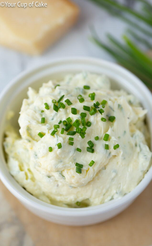THE BEST herb butter! Parmesan Chive Butter is soooo good!