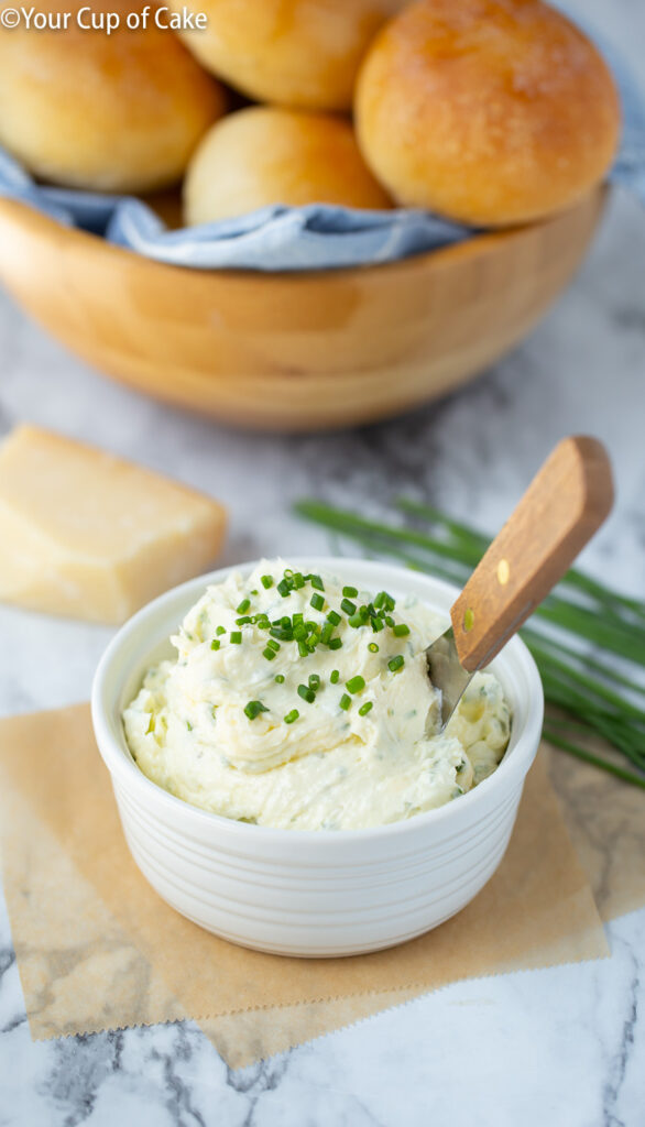 This is AMAZING! Parmesan Chive Butter