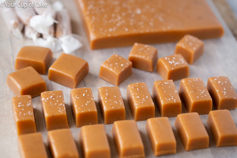 Making Soft Homemade Salted Caramels at home