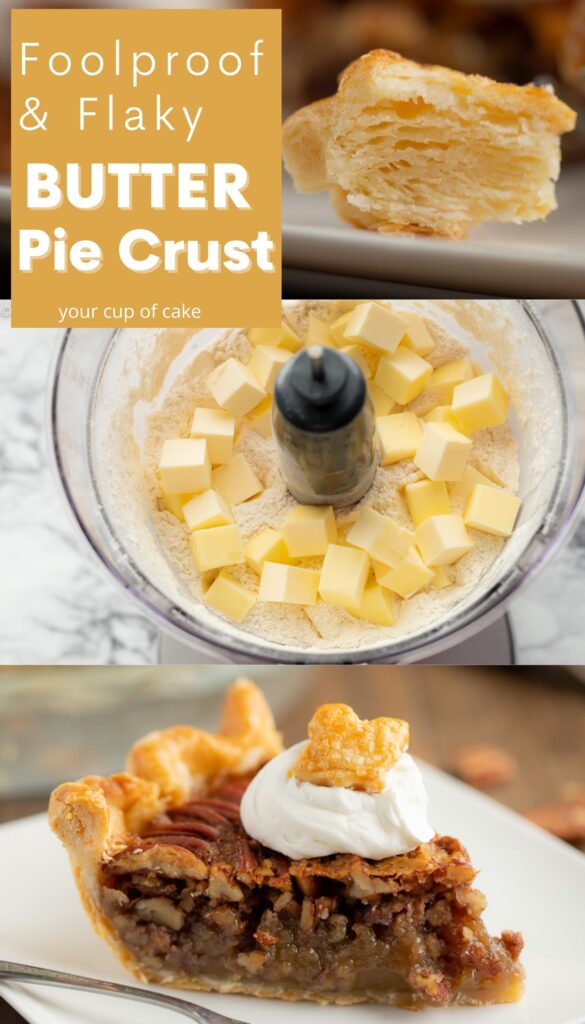 My go-to recipe for pie crust! This Butter Pie Crust is foolproof and SO flaky, I use it for every Thanksgiving pie!