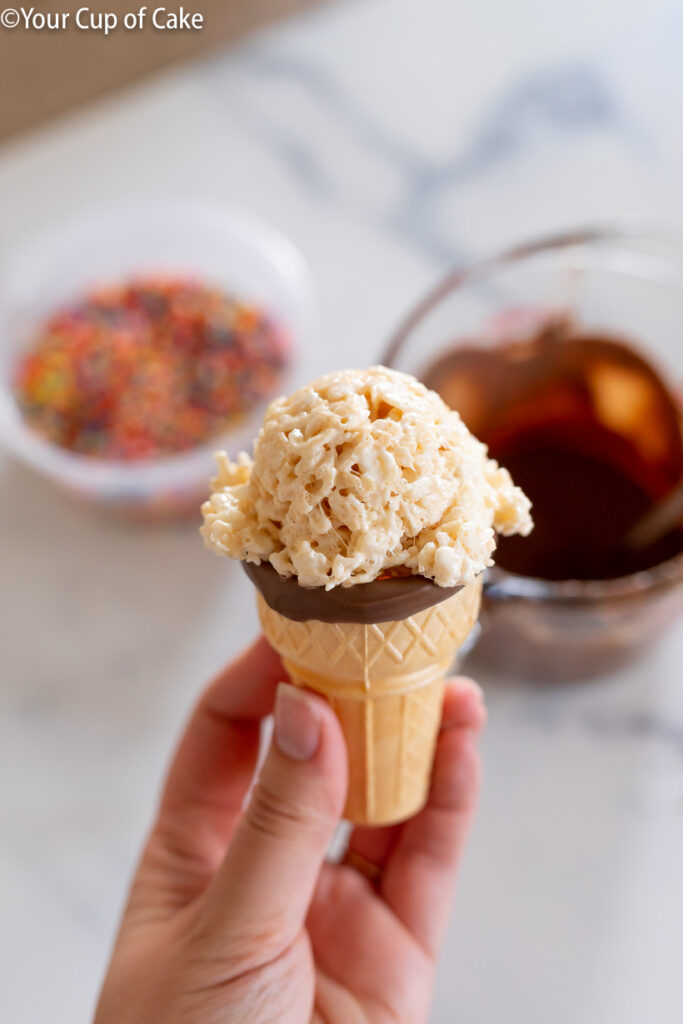 How to make Rice Krispie Treat Ice Cream Cones
